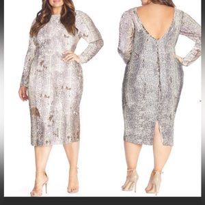 Dress the Population Emery Python Dress